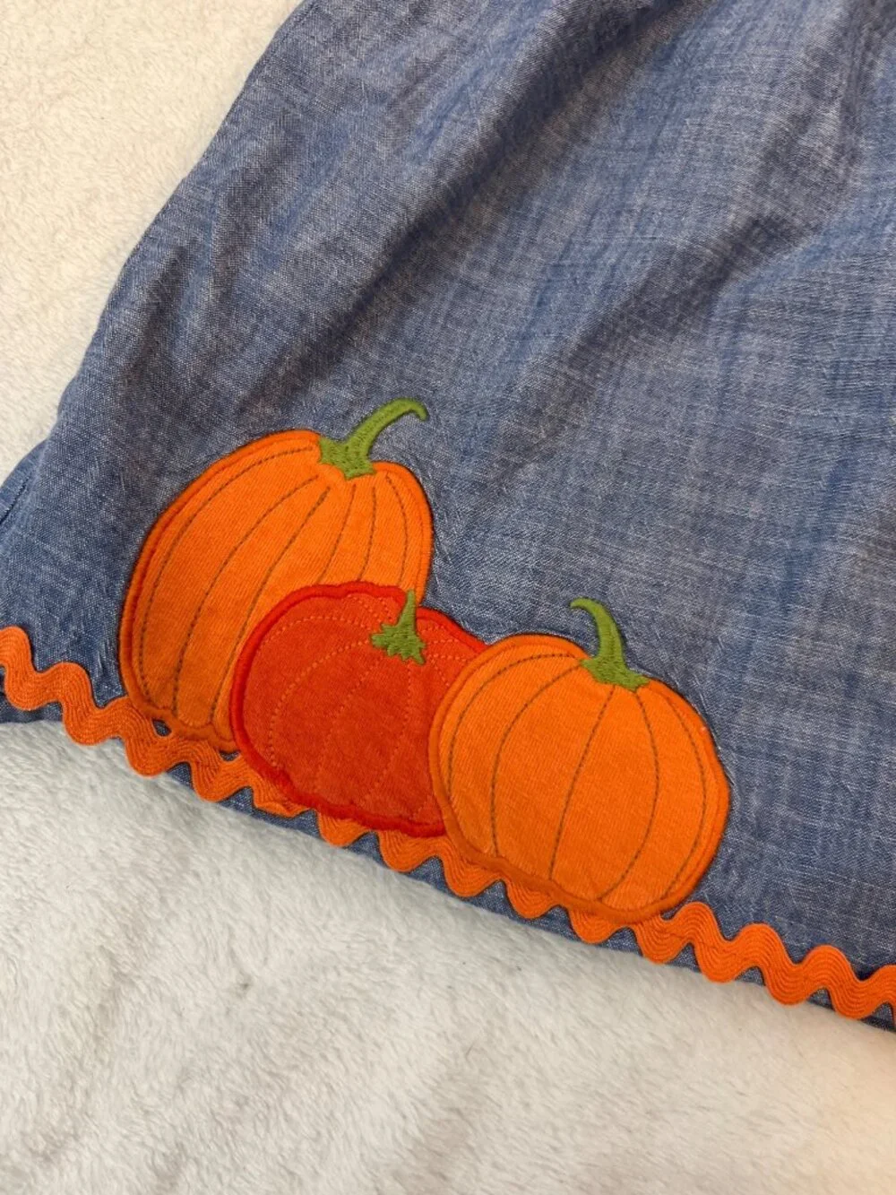 Gymboree chambray autumn adventures pumpkin patch dress fall girls 6 Fall Gourds